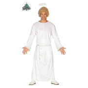 Op deze afbeelding zie je een Kostuums, van het merk Guirma. Witte Engel Habijt Man Kostuum