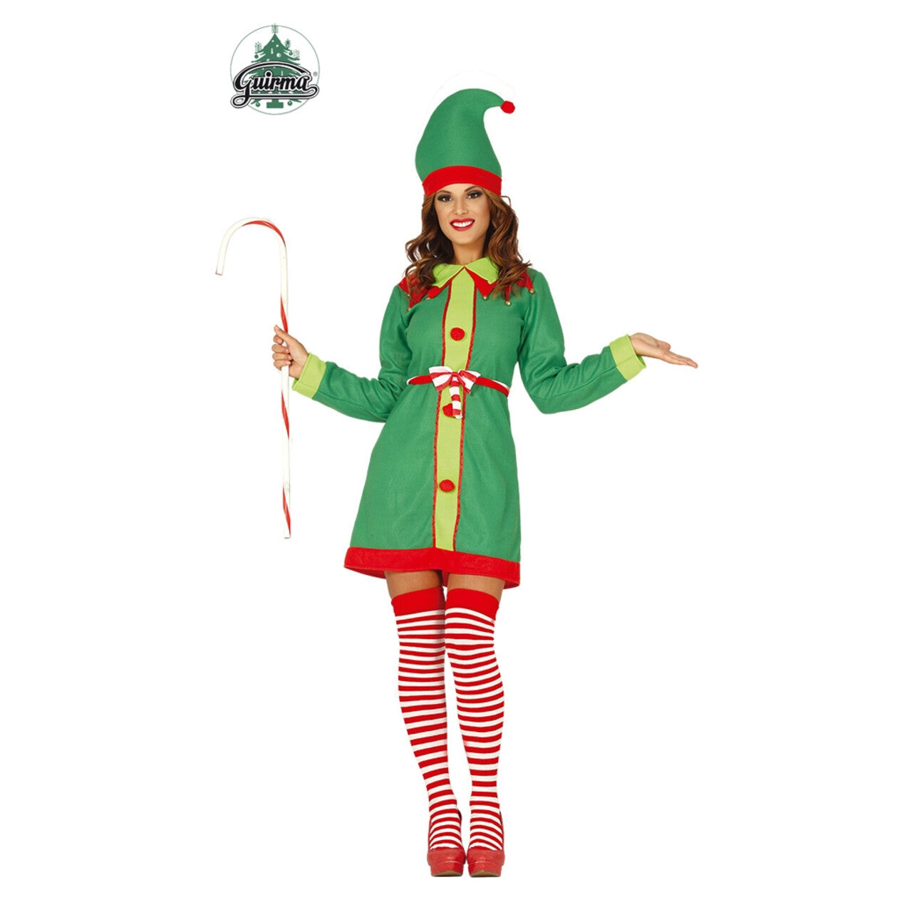 Op deze afbeelding zie je een Kostuums, van het merk Guirma. Elfie De Elf Vrouw Kostuum