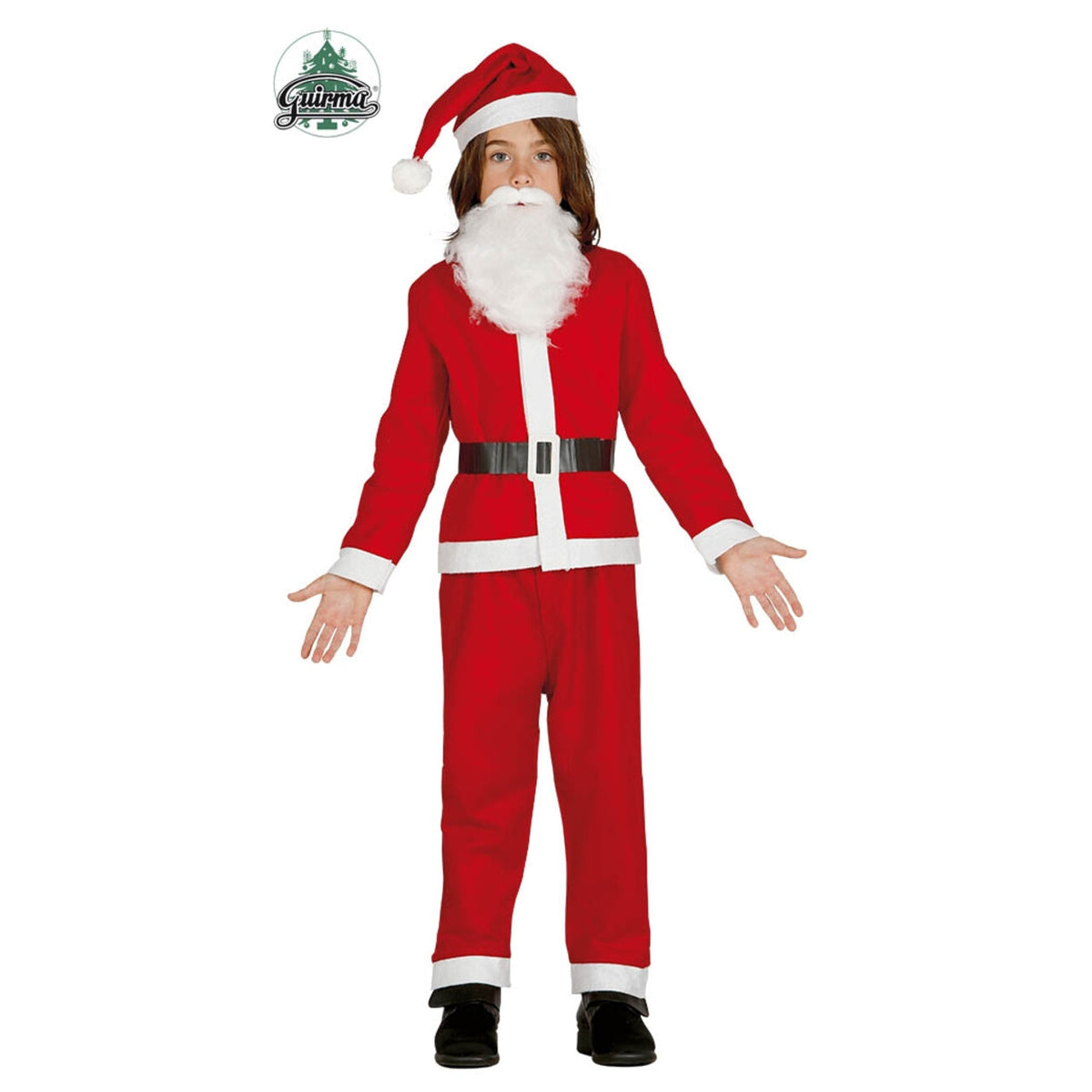 Op deze afbeelding zie je een Kostuums, van het merk Guirma. Jeugdige Kerstman Kind Kostuum