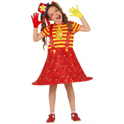 Op deze afbeelding zie je een Kostuums, van het merk Guirca. Confetti Regen Circus Clown Meisje Kostuum