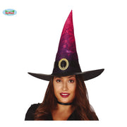 Op deze afbeelding zie je een Accessoires, van het merk Guirca. Hoge Halloween Hoed Heks Met Gesp