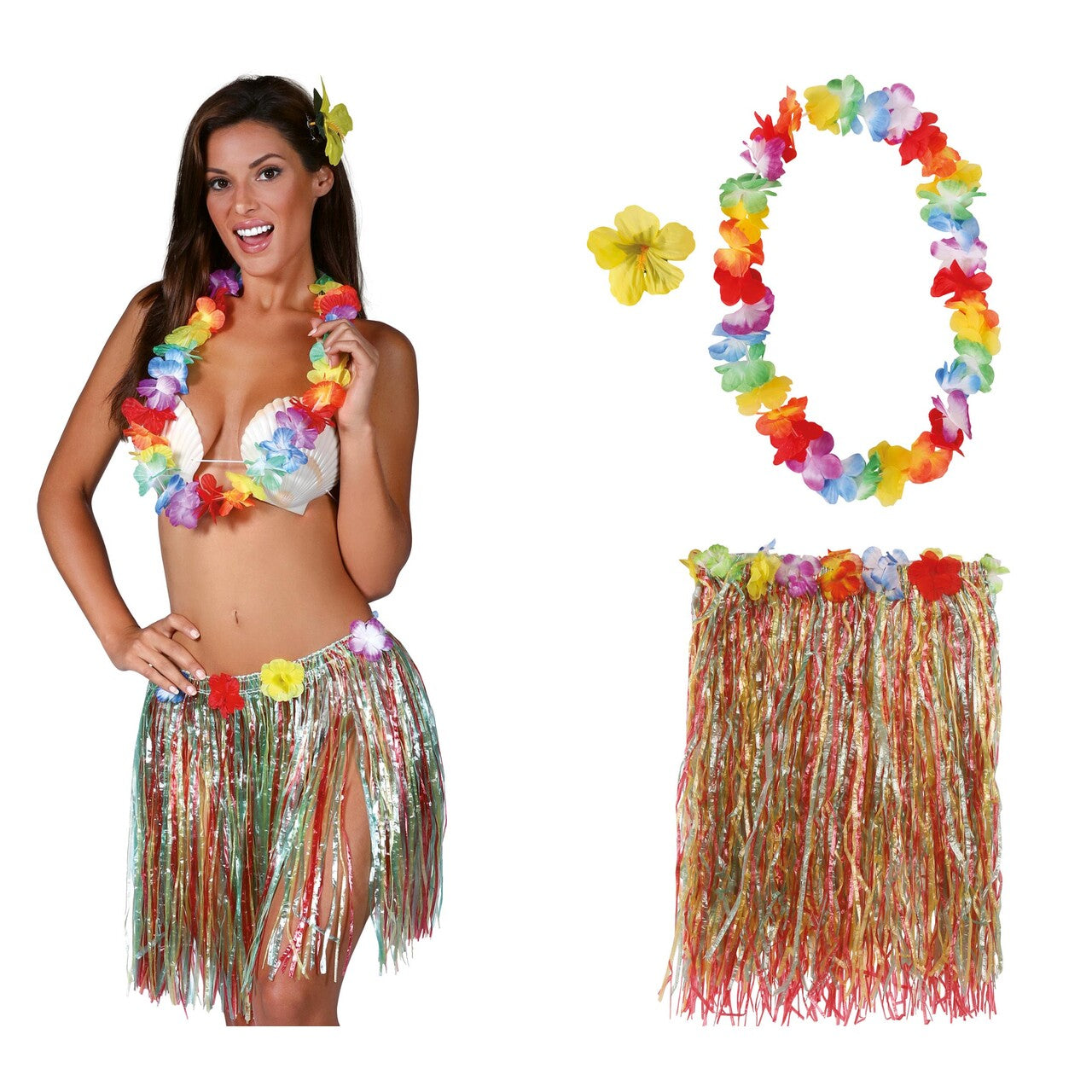 Op deze afbeelding zie je een Accessoires, van het merk Guirca. Triple Tropa Hawaii Set (3-Delig)