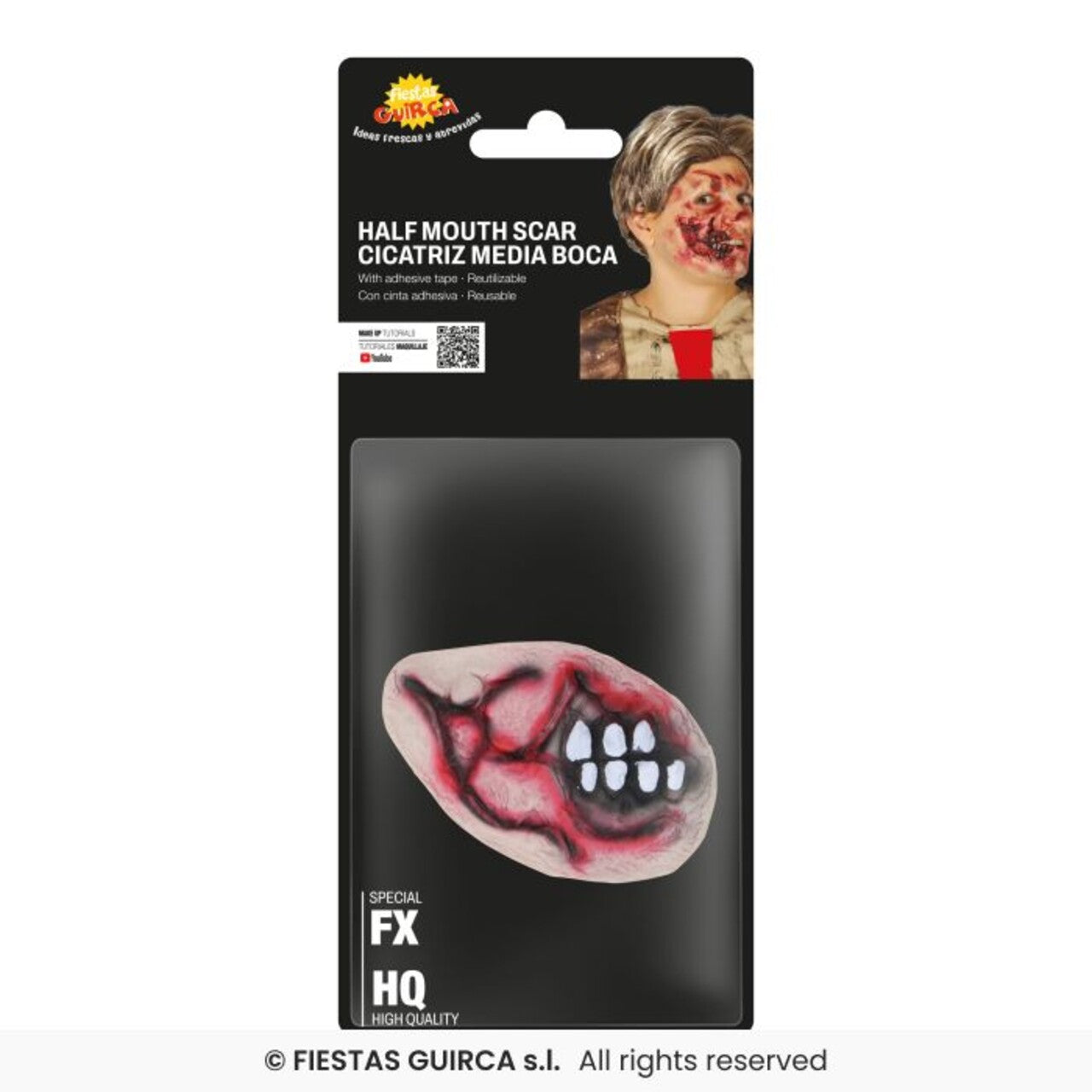 Op deze afbeelding zie je een Accessoires, van het merk Guirca. Halloween Half Open Mondwond