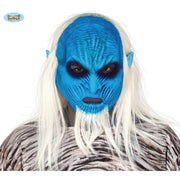 Op deze afbeelding zie je een Accessoires, van het merk Guirca. Latex Masker Oude Blauwe IJs Witte Loper