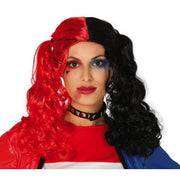 Op deze afbeelding zie je een Accessoires, van het merk Guirca. Harley Quin Pruik Zwart Rood