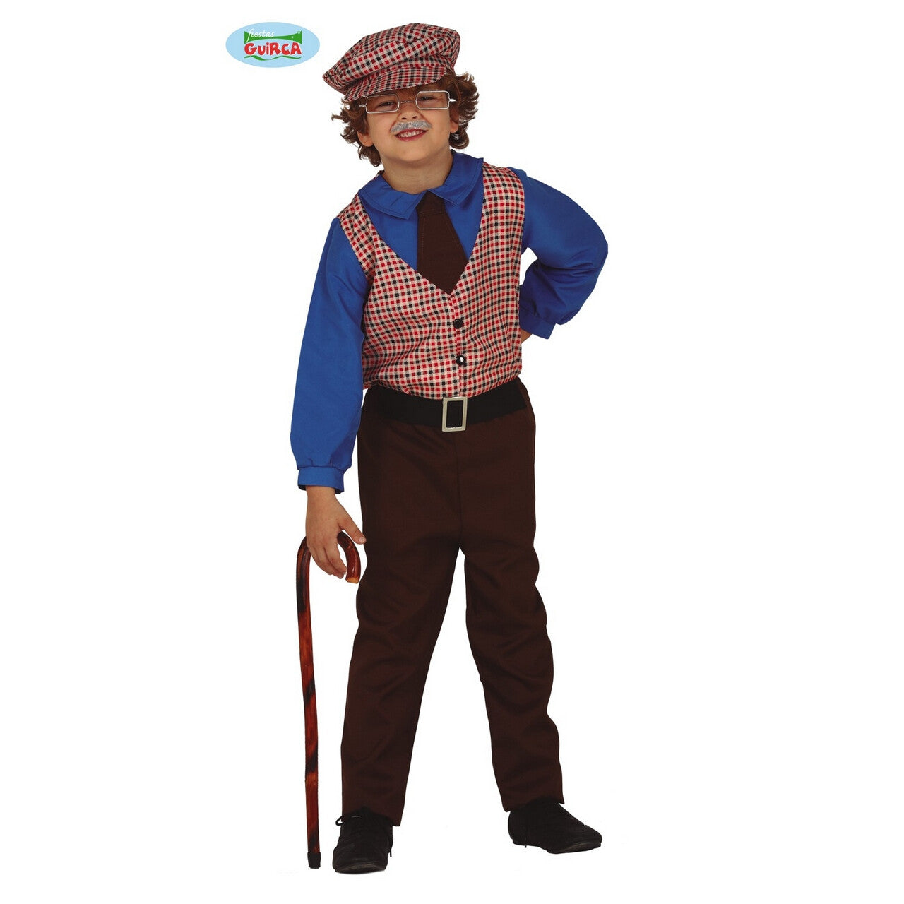 Op deze afbeelding zie je een Kostuums, van het merk Guirca. Kromme Oude Opa Jongen Kostuum