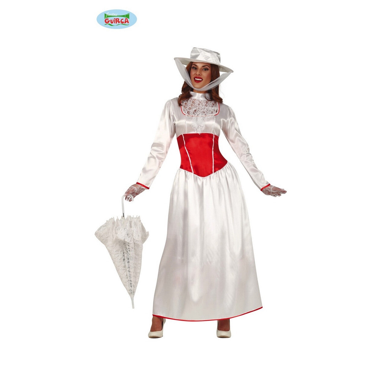Op deze afbeelding zie je een Kostuums, van het merk Guirca. Victoriaanse Dame Eliza Doolittle Vrouw Kostuum