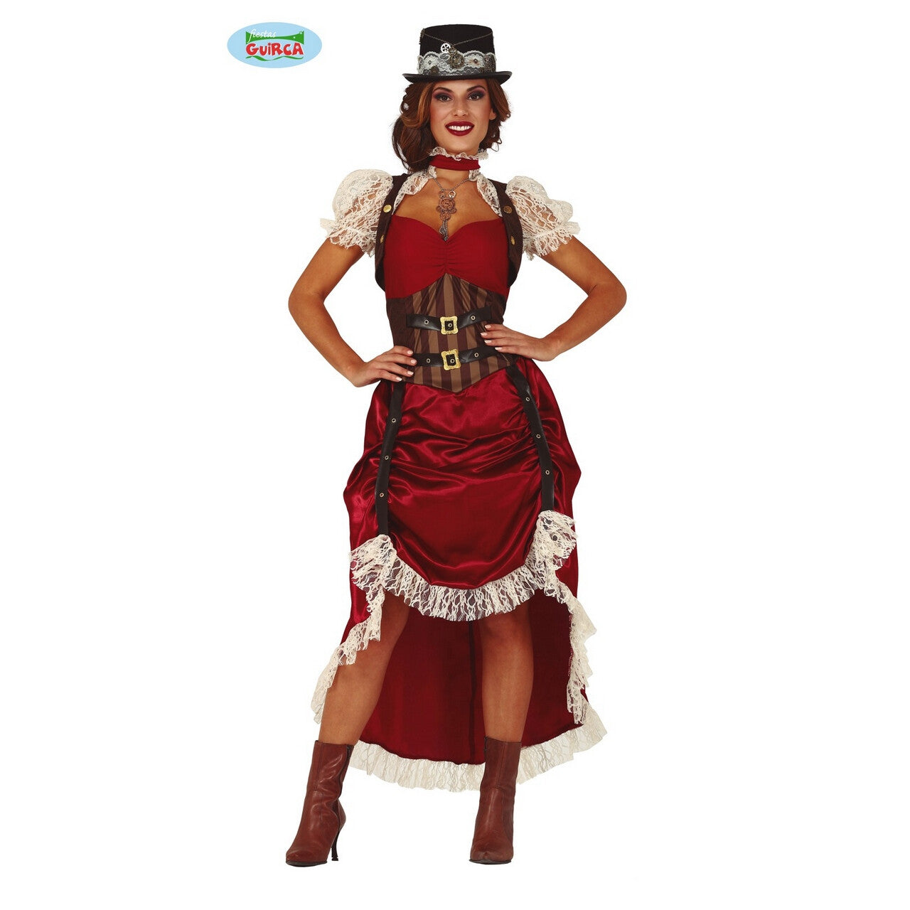 Op deze afbeelding zie je een Kostuums, van het merk Guirca. Historisch Steampunk Leeds Vrouw Kostuum