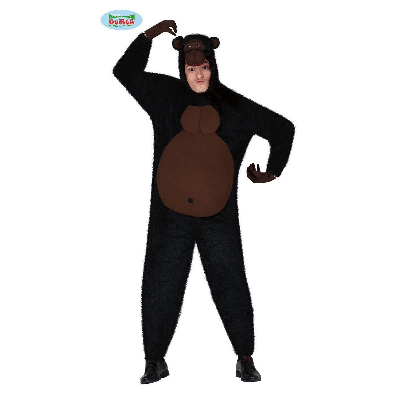 Op deze afbeelding zie je een Kostuums, van het merk Guirca. Grote Mensaap Gorilla Regenwoud Kostuum