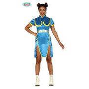 Op deze afbeelding zie je een Kostuums, van het merk Guirca. Chun Li Street Fighter Computerspel Vrouw Kostuum