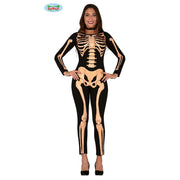 Op deze afbeelding zie je een Kostuums, van het merk Guirca. Dansend Geraamte Bodysuit Ballerina Vrouw Kostuum