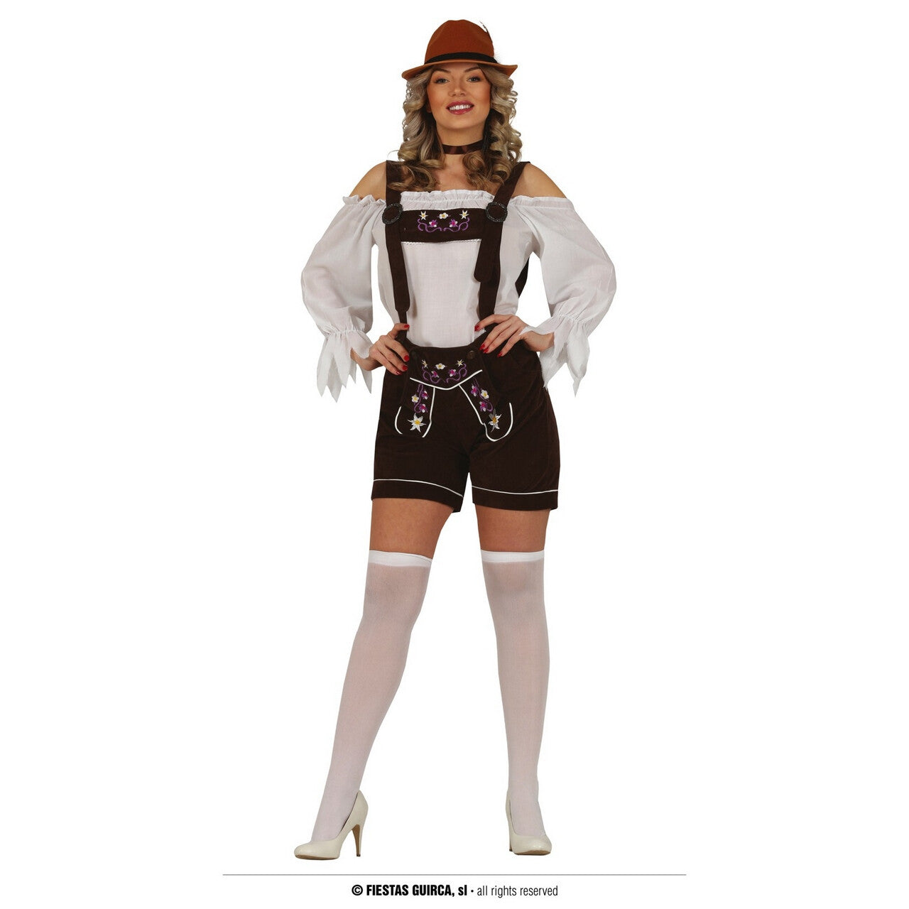 Op deze afbeelding zie je een Kostuums, van het merk Guirca. Korte Sexy Lederhosen Brenda Vrouw
