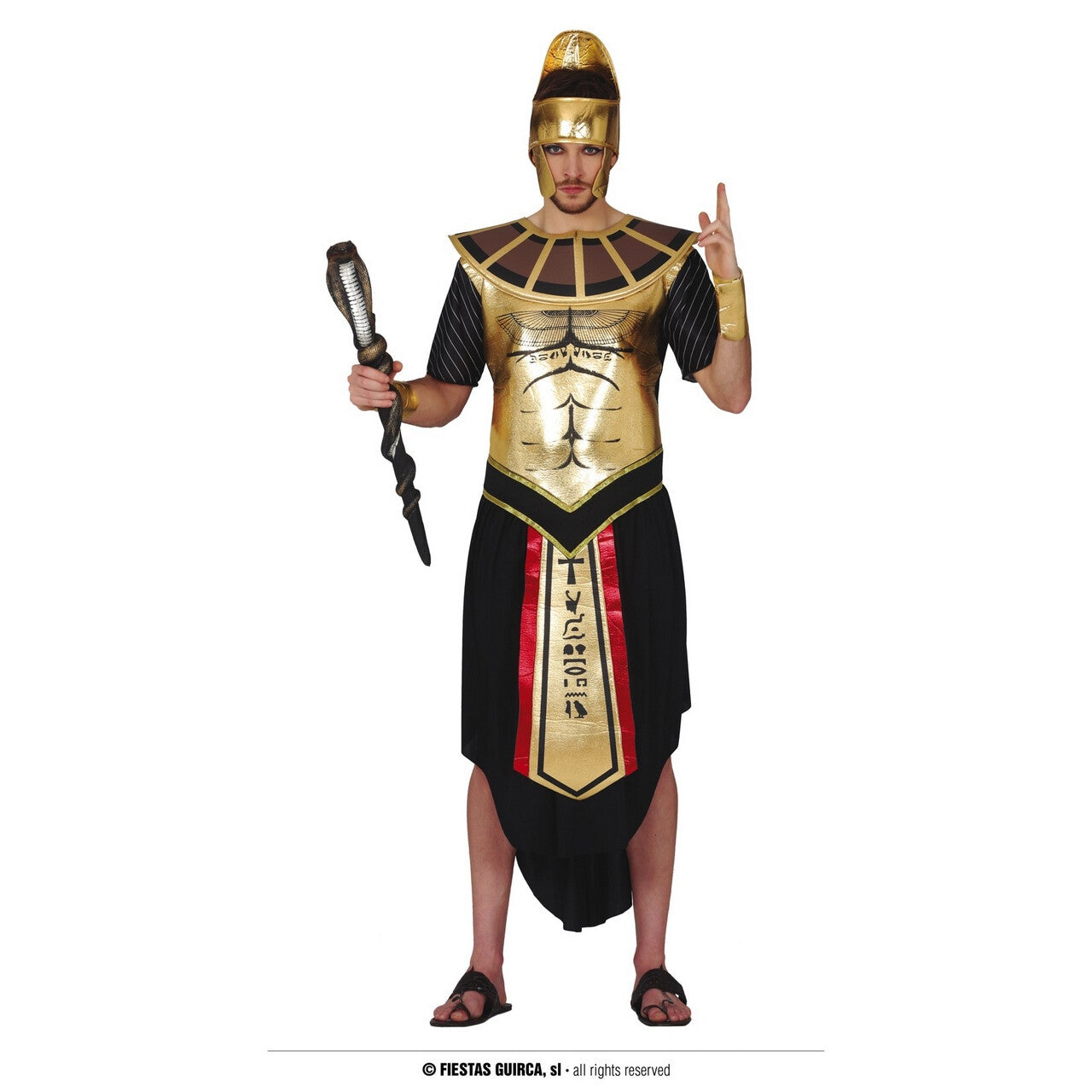 Op deze afbeelding zie je een Kostuums, van het merk Guirca. Egyptische Koning Farao Cheops Man Kostuum