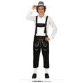 Zwarte Lederhosen Drinken In Stijl Man