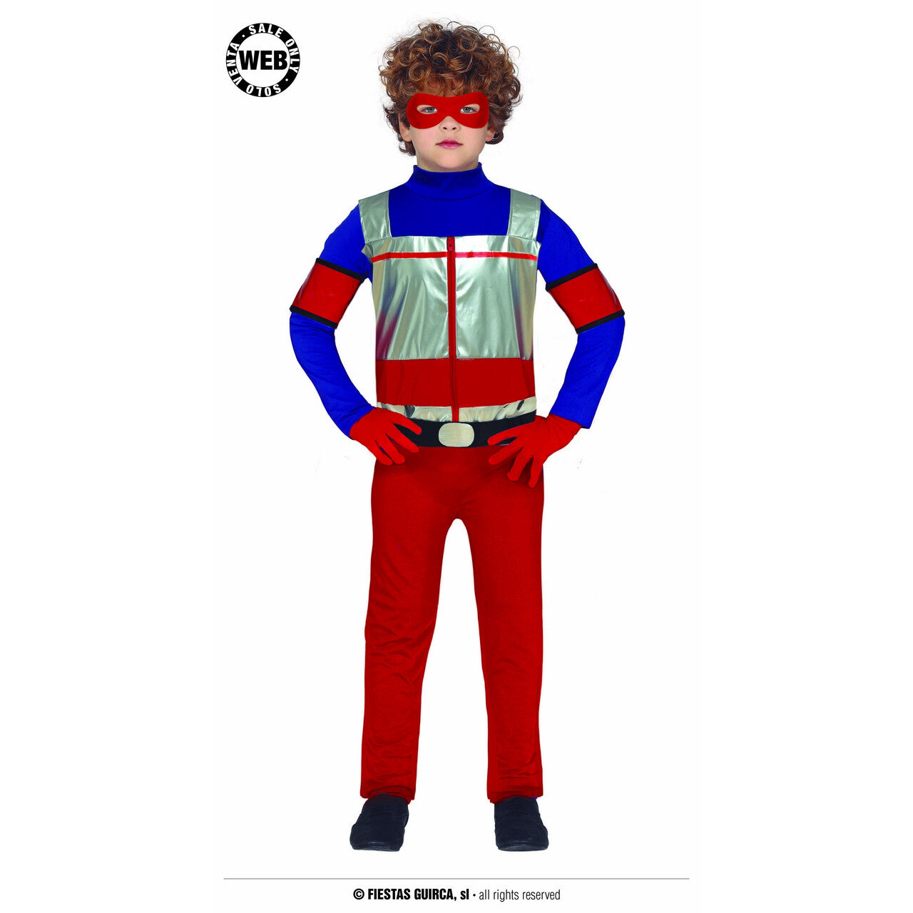 Op deze afbeelding zie je een Kostuums, van het merk Guirca. Stoere Space Superhero Kind Kostuum