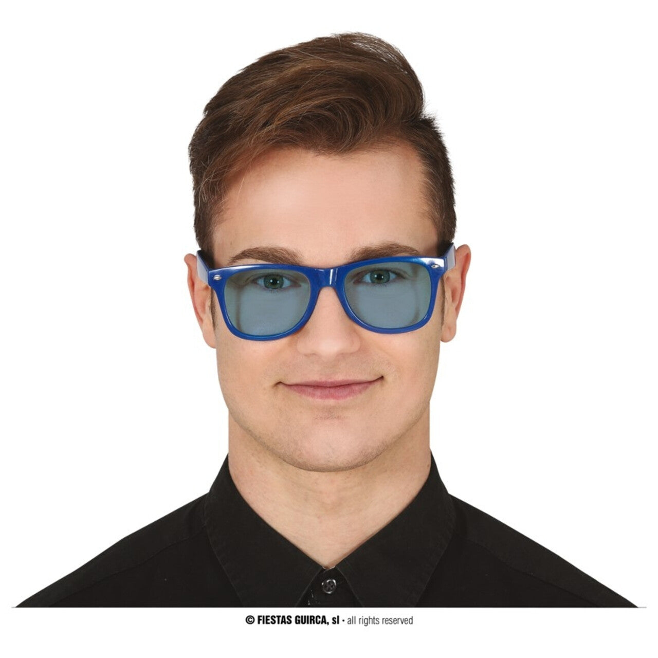 Op deze afbeelding zie je een Accessoires, van het merk Guirca. Hippie Festival Disco Blauw Zonnebril