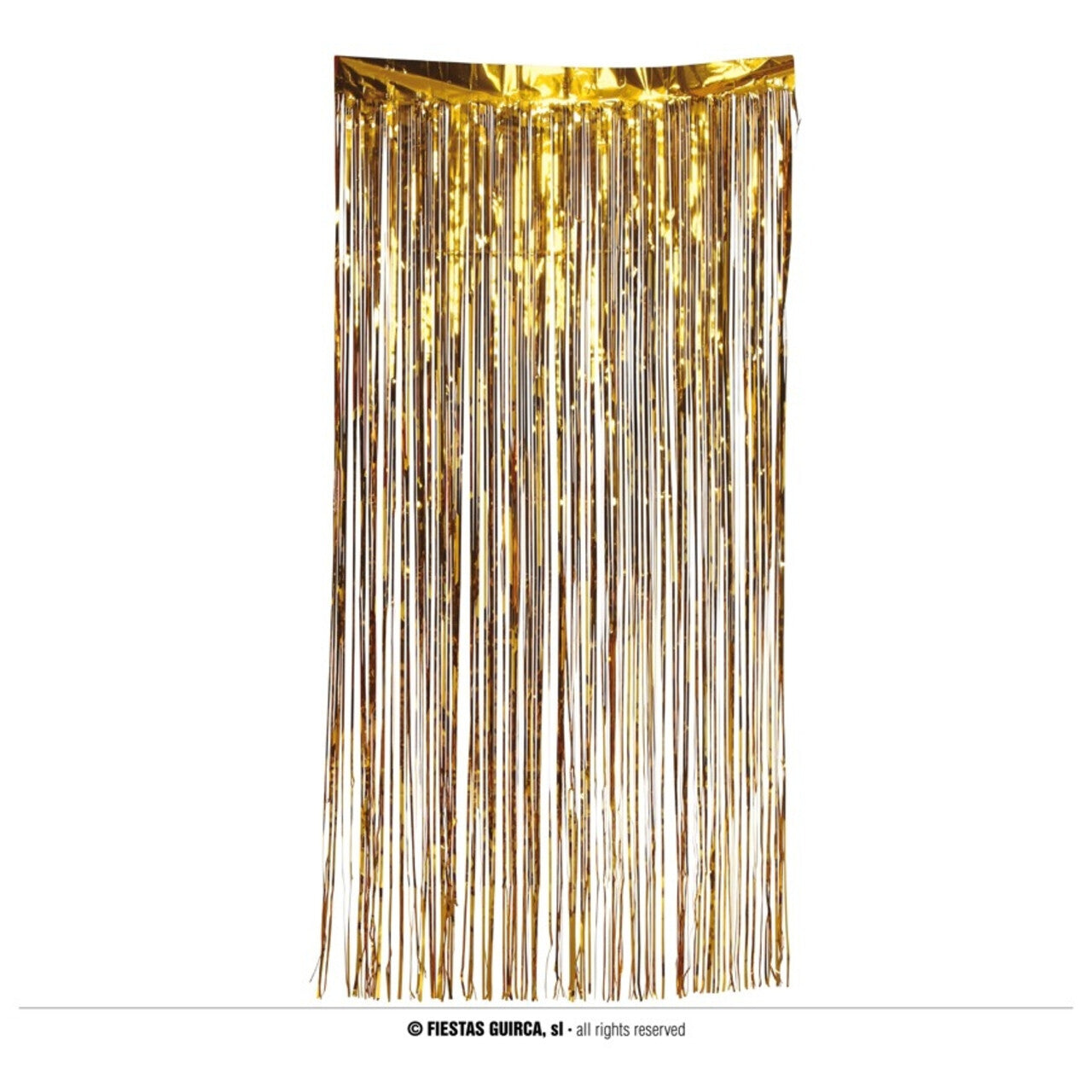 Op deze afbeelding zie je een Decoratie, van het merk Guirca. Gouden Gordijn 100 X 200 Centimeter