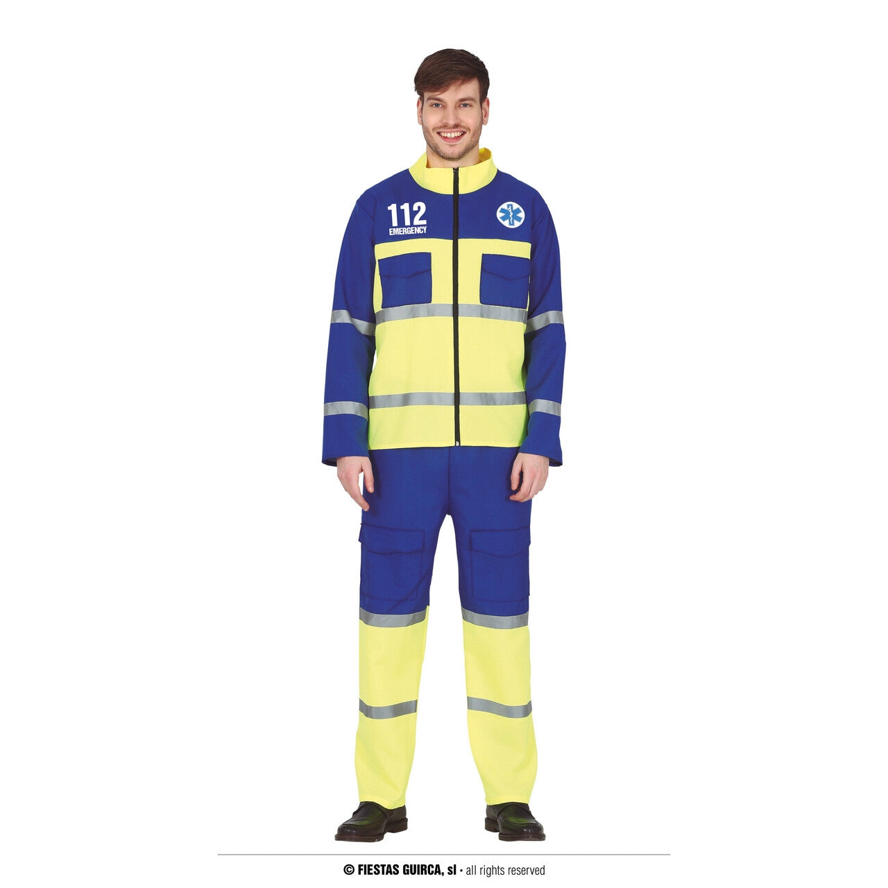 Op deze afbeelding zie je een Kostuums, van het merk Guirca. Ambulance Levenswerker Man Kostuum