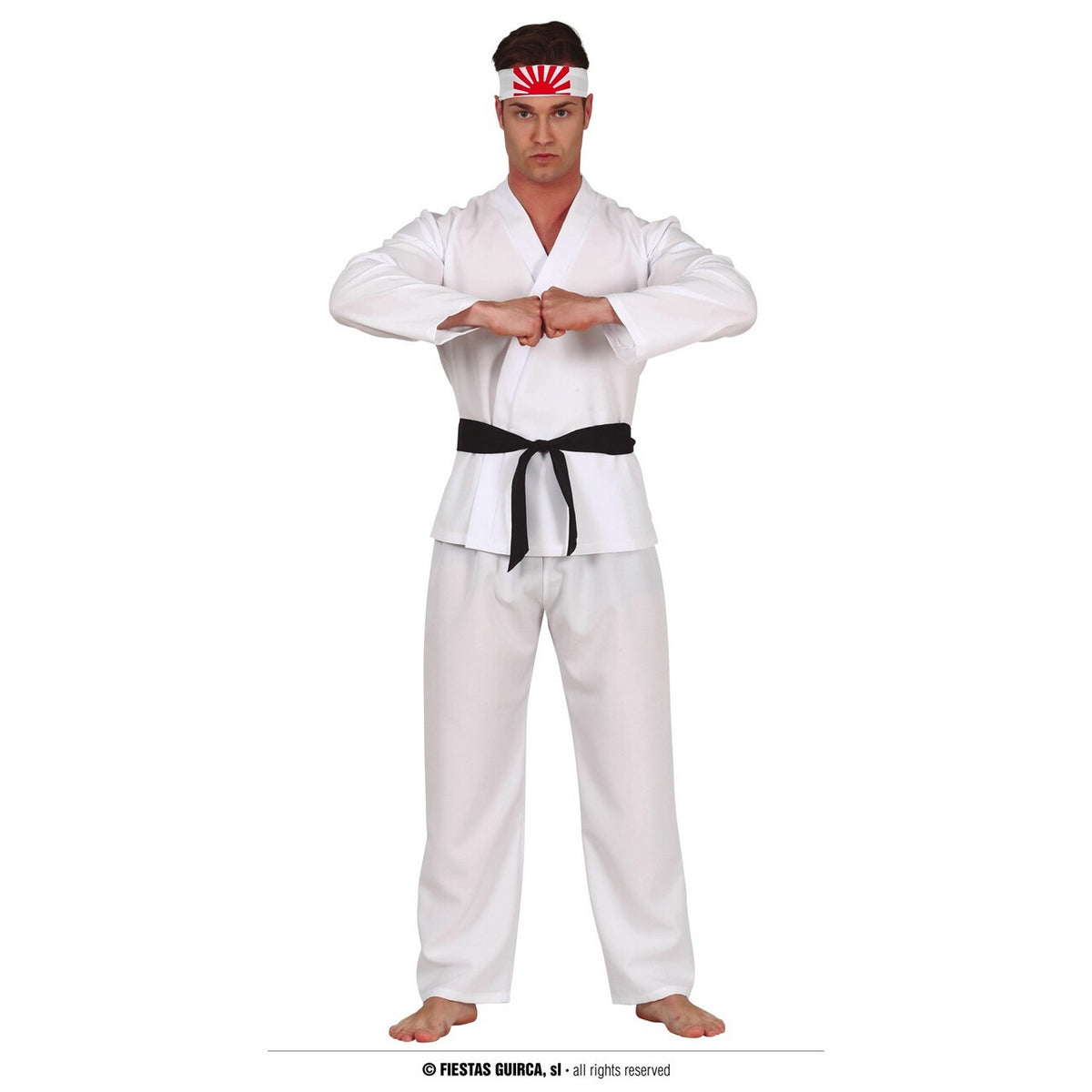 Op deze afbeelding zie je een Kostuums, van het merk Guirca. Danielson Karate Kid Man Kostuum