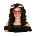 Bril Rood Met Kerst Muts