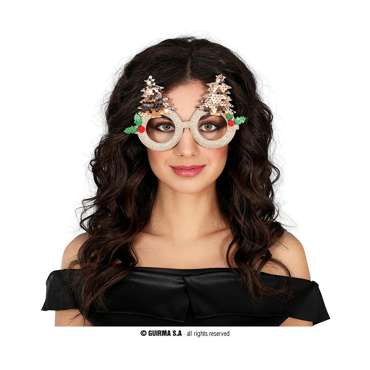 Op deze afbeelding zie je een Accessoires, van het merk Guirma. Xmas Tree Bril Kerst