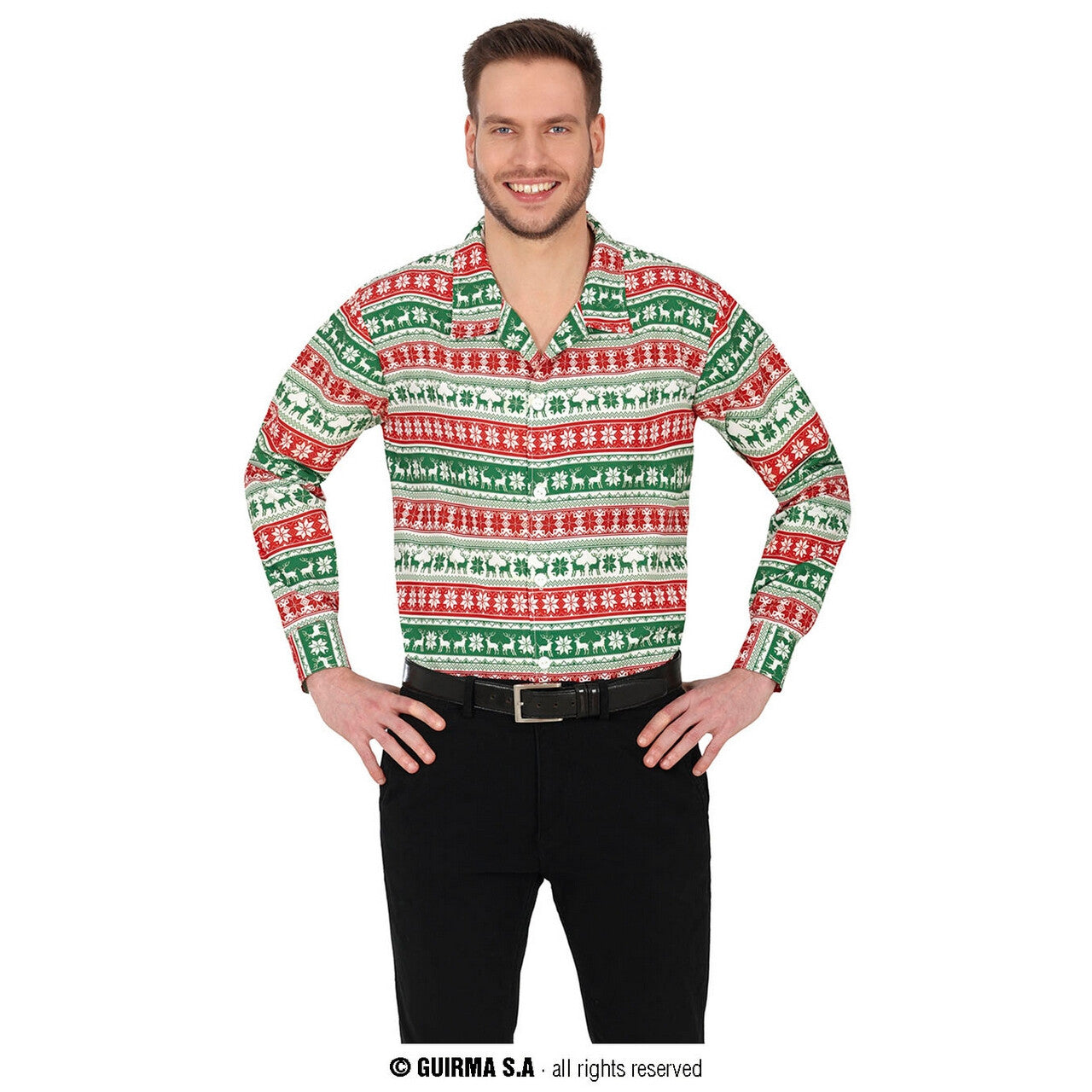 Op deze afbeelding zie je een Kostuums, van het merk Guirma. Overhemd Xmas Overload Man
