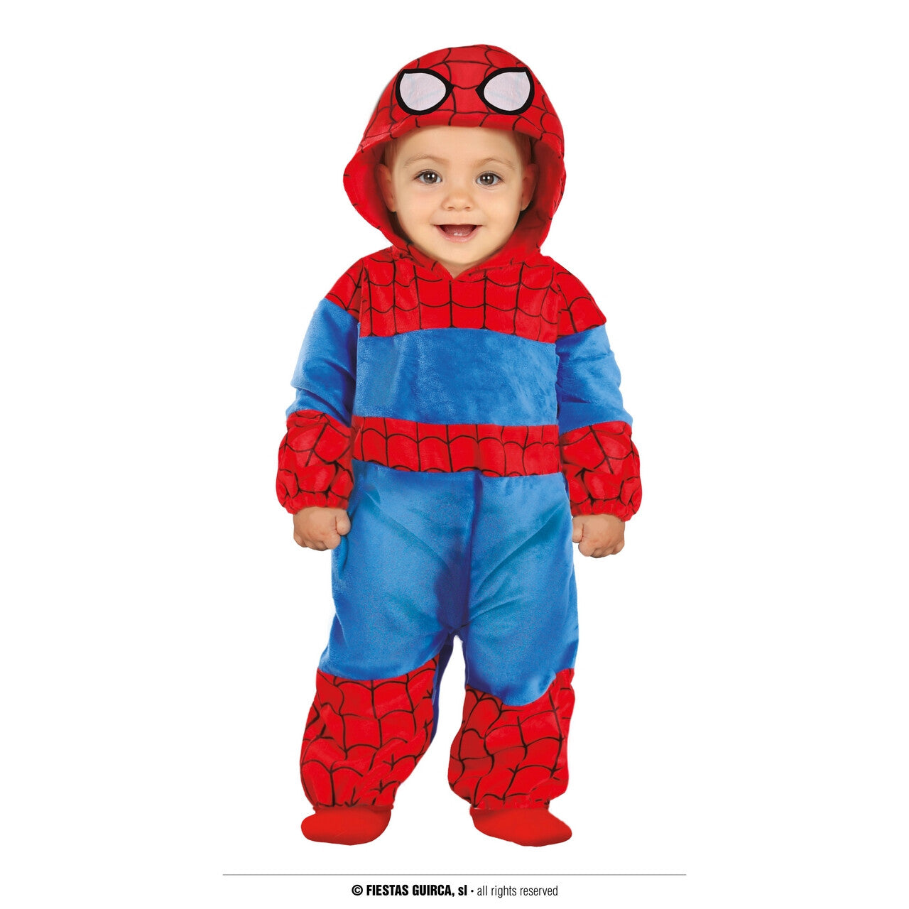 Op deze afbeelding zie je een Kostuums, van het merk Guirca. Superheld Spiderhero Kind Kostuum