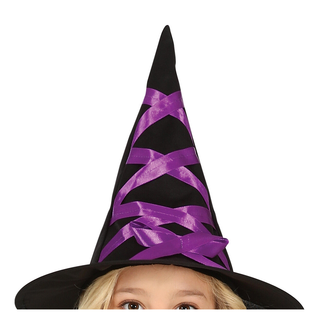 Op deze afbeelding zie je een Kostuums, van het merk Guirca. Verlichte Paars Zwarte Heks Lux Meisje Kostuum