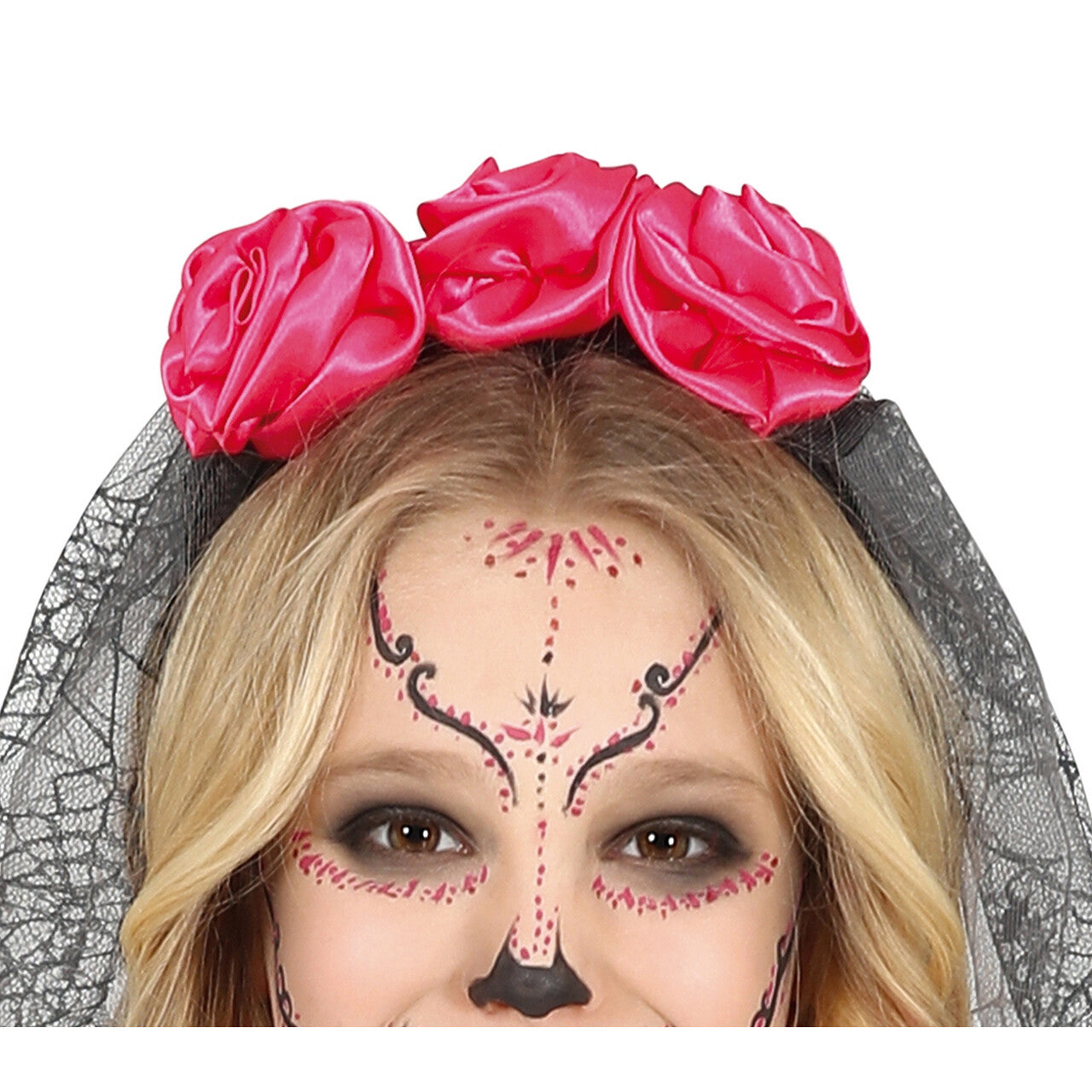 Op deze afbeelding zie je een Kostuums, van het merk Guirca. Skelet Van Rozen Katrina Meisje Kostuum