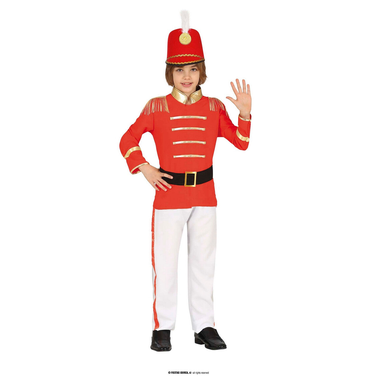 Op deze afbeelding zie je een Kostuums, van het merk Guirca. Toeters En Blazers Fanfare Kind Kostuum