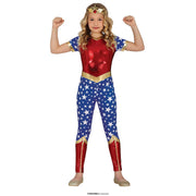 Op deze afbeelding zie je een Kostuums, van het merk Guirca. Superheld Miss USA Meisje Kostuum
