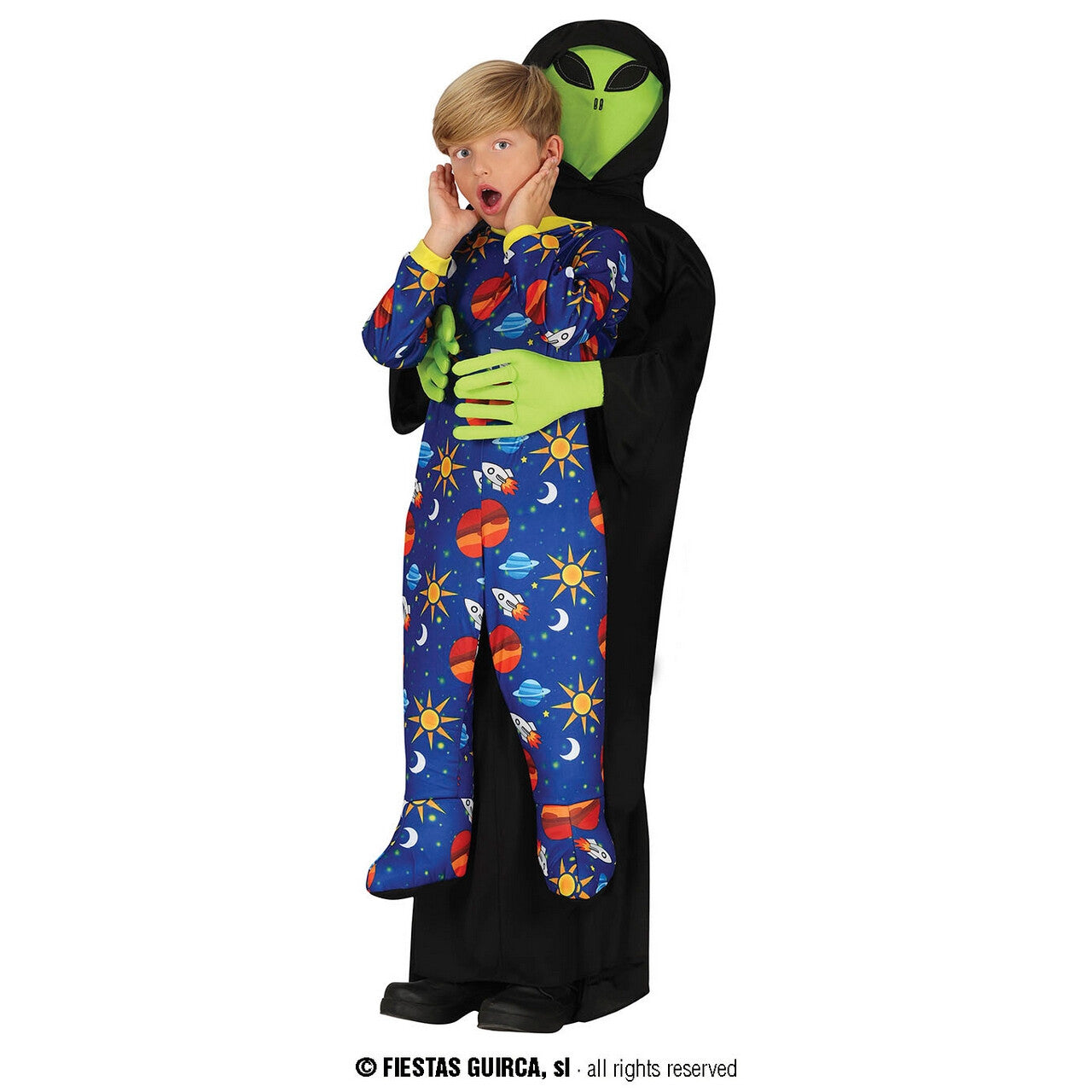 Op deze afbeelding zie je een Kostuums, van het merk Guirca. Ontvoerd Door Een Alien Kind Kostuum