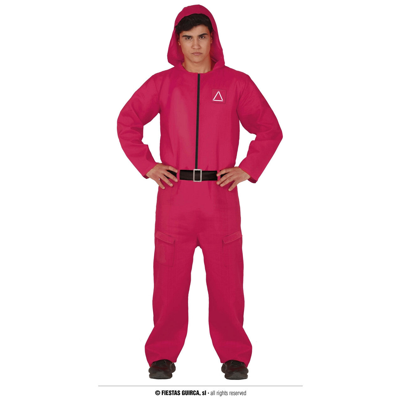 Op deze afbeelding zie je een Kostuums, van het merk Guirca. Pink Gamer Squish Game Kostuum