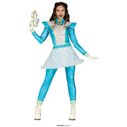 Op deze afbeelding zie je een Kostuums, van het merk Guirca. Out Of This World Space Girl Blauw Vrouw Kostuum
