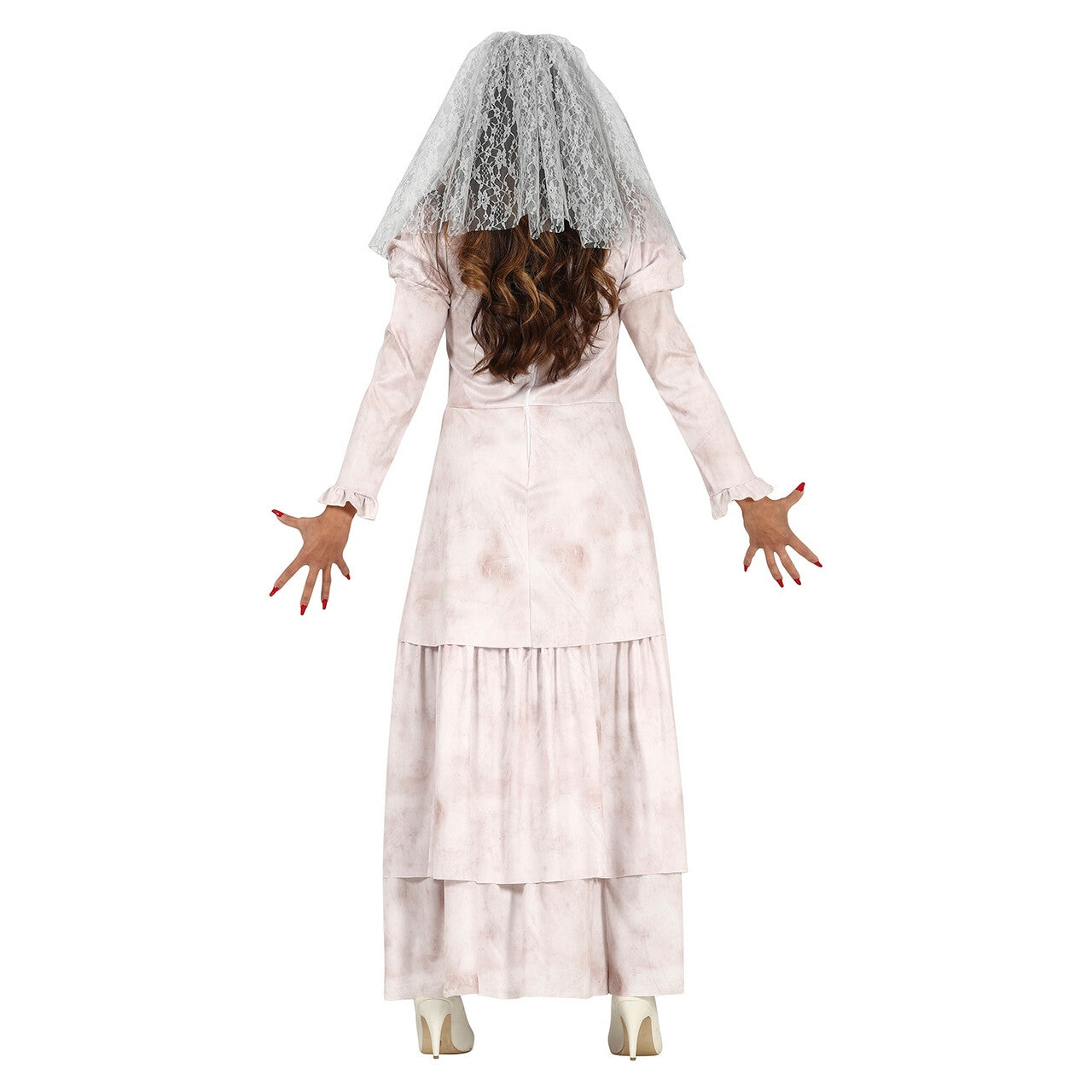 Op deze afbeelding zie je een Kostuums, van het merk Guirca. Hysterische Spookbruid Hester Vrouw Kostuum