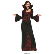 Op deze afbeelding zie je een Kostuums, van het merk Guirca. Elegante Diva Vampier Famke Vrouw Kostuum
