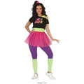 Super Eighties Party Girl Vrouw Kostuum