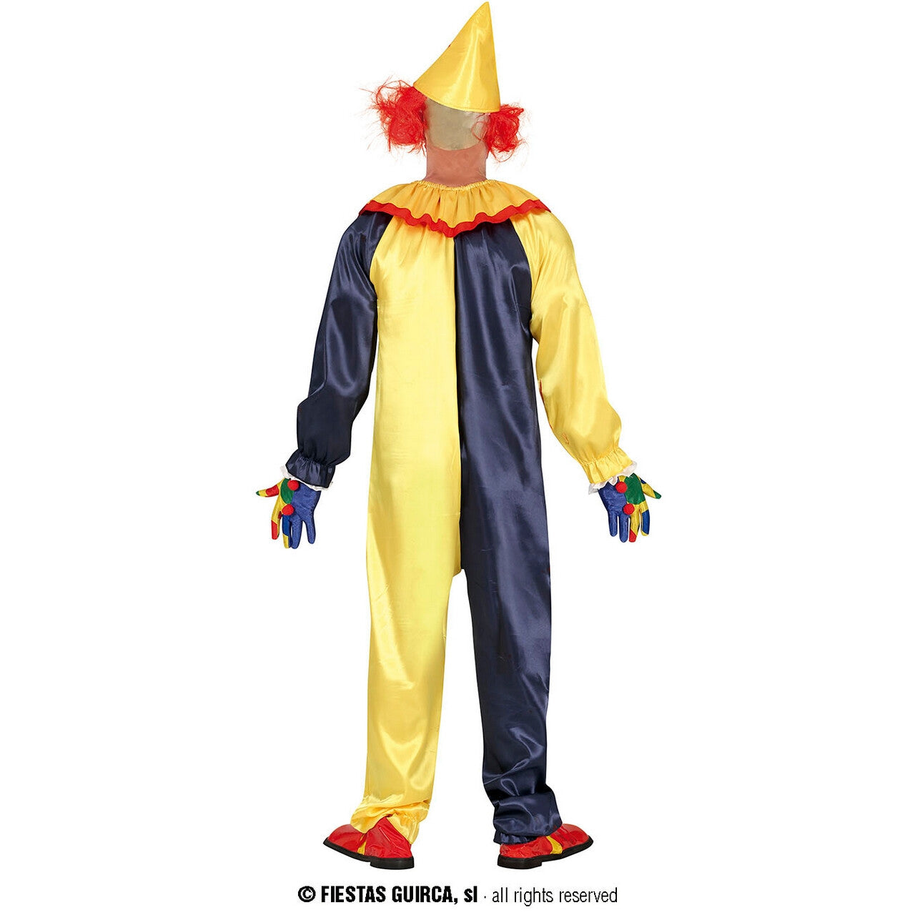 Op deze afbeelding zie je een Kostuums, van het merk Guirca. Horror Killer Clown Freddy Man Kostuum