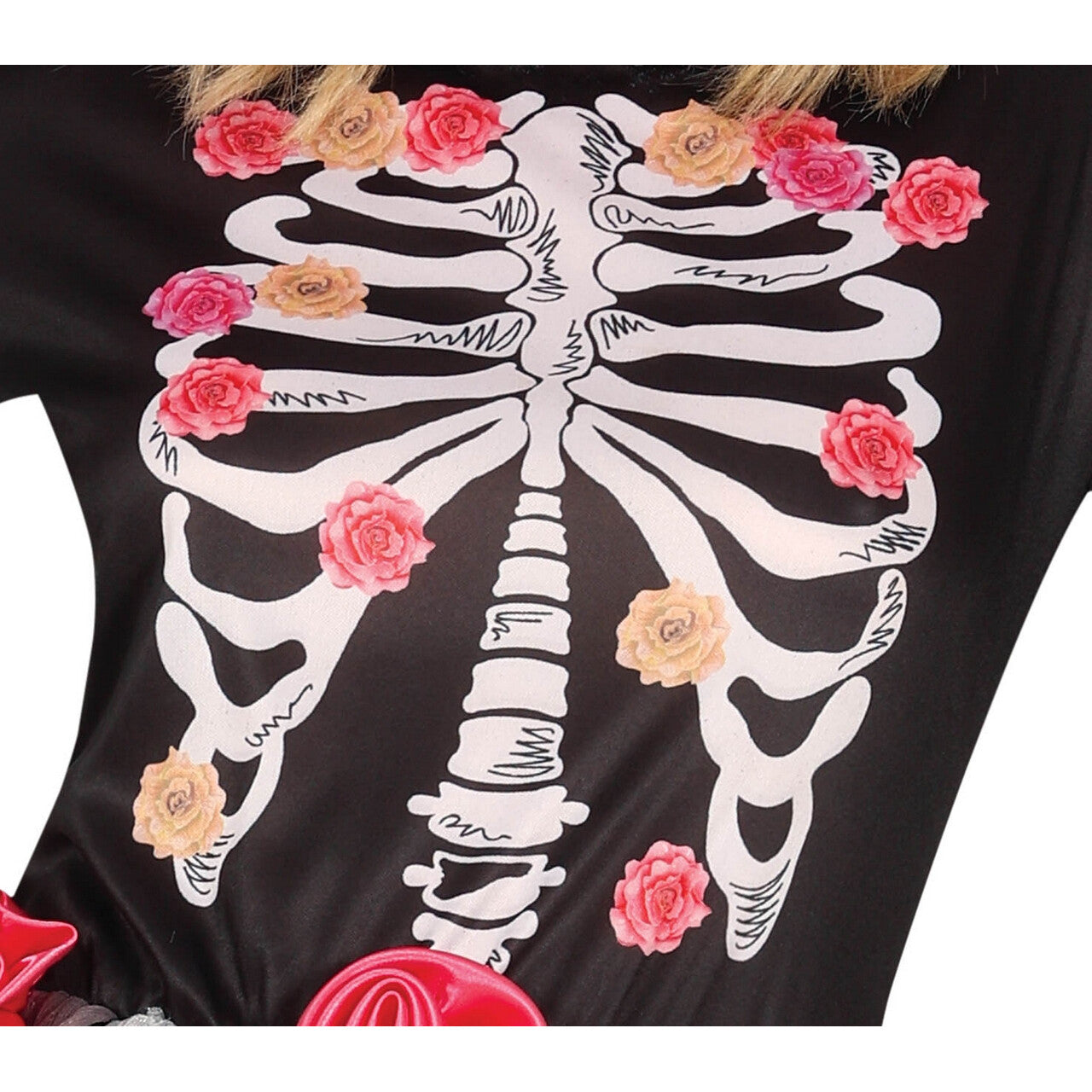 Op deze afbeelding zie je een Kostuums, van het merk Guirca. Flower Kill Day Of The Dead Vrouw Kostuum