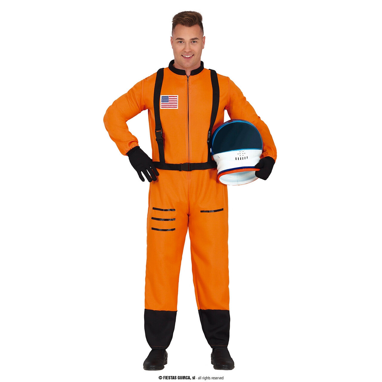 Op deze afbeelding zie je een Kostuums, van het merk Guirca. Air Holland Astronaut Man Kostuum