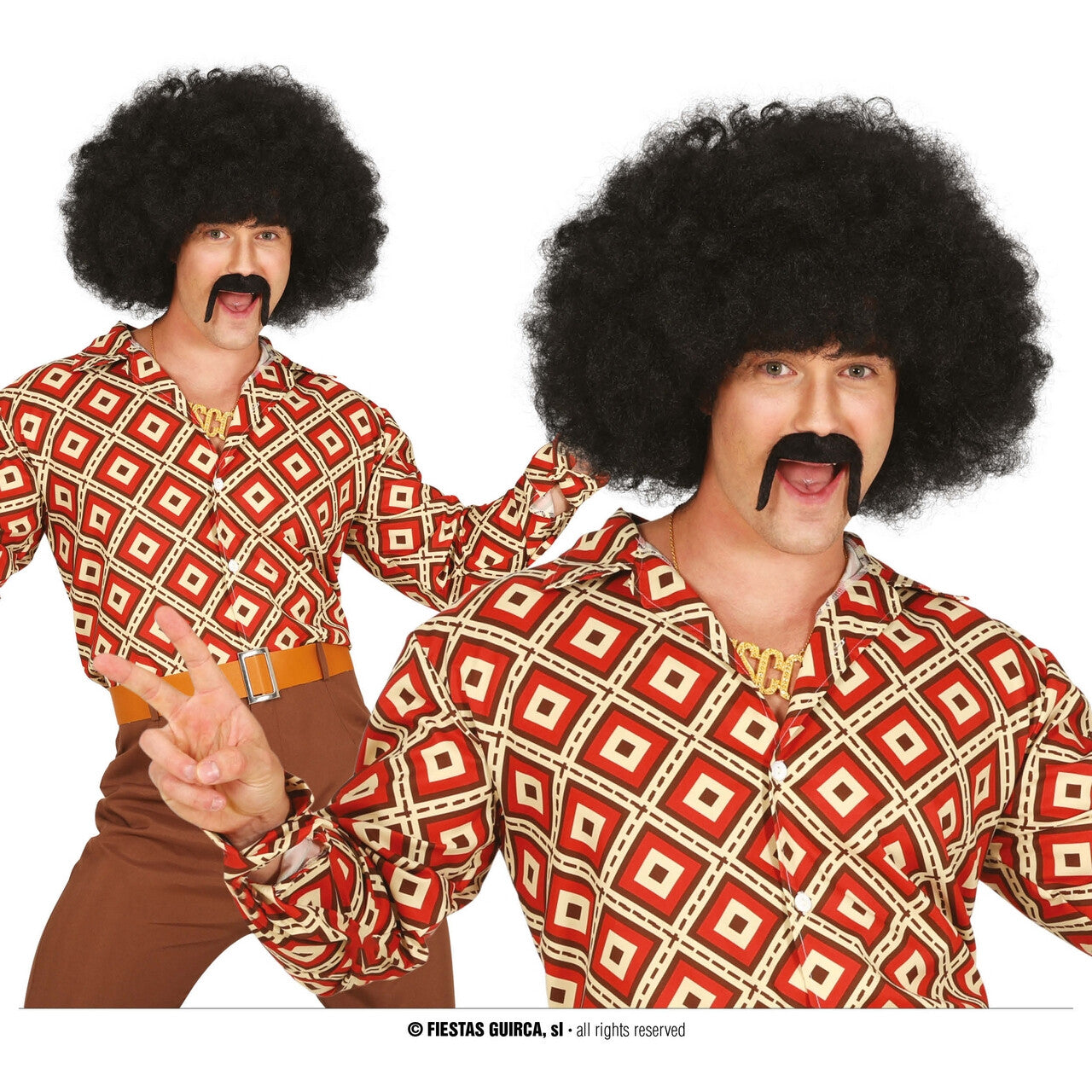 Op deze afbeelding zie je een Kostuums, van het merk Guirca. 70s Bo Hazzard Blouse Man