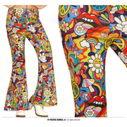 Op deze afbeelding zie je een Kostuums, van het merk Guirca. Flower Power Broek Sheila Vrouw