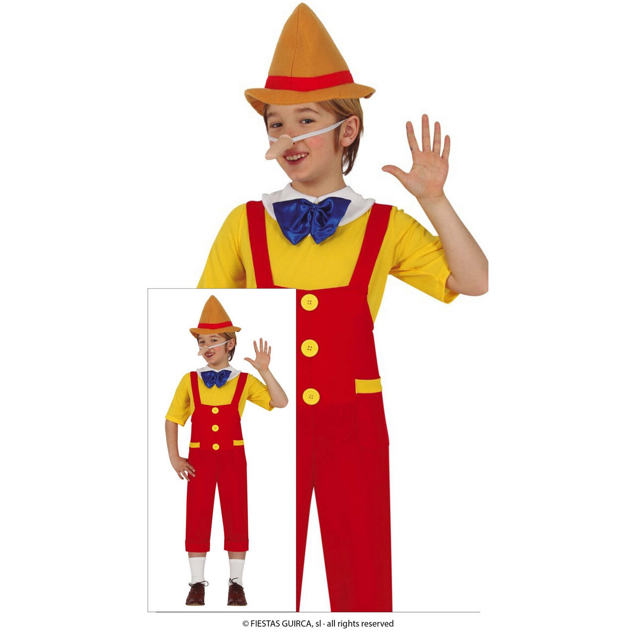 Op deze afbeelding zie je een Kostuums, van het merk Guirca. Puppetboy Nooit Meer Liegen Kind Kostuum