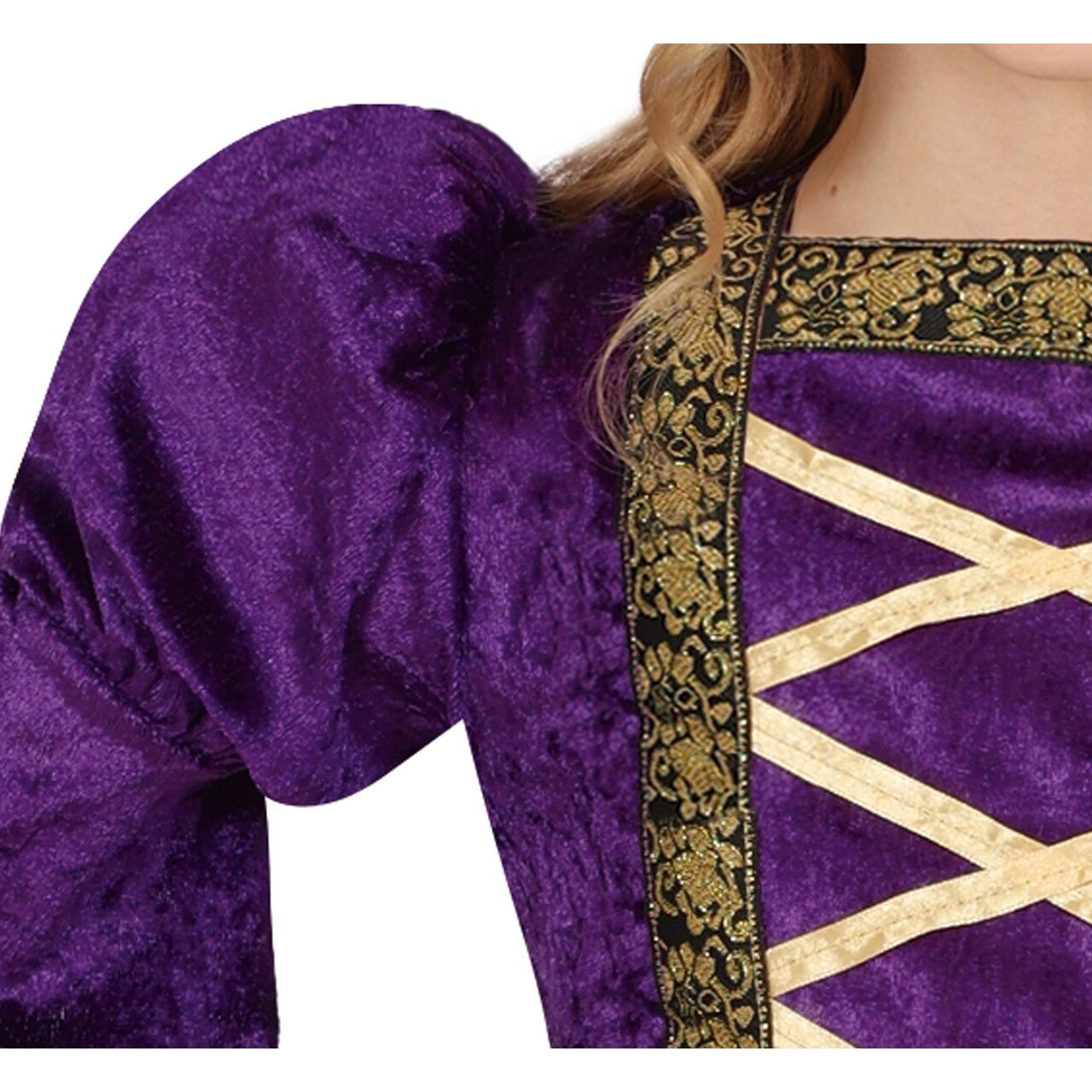 Op deze afbeelding zie je een Kostuums, van het merk Guirca. Kasteel Jonkvrouw Daisy Purple Meisje Kostuum