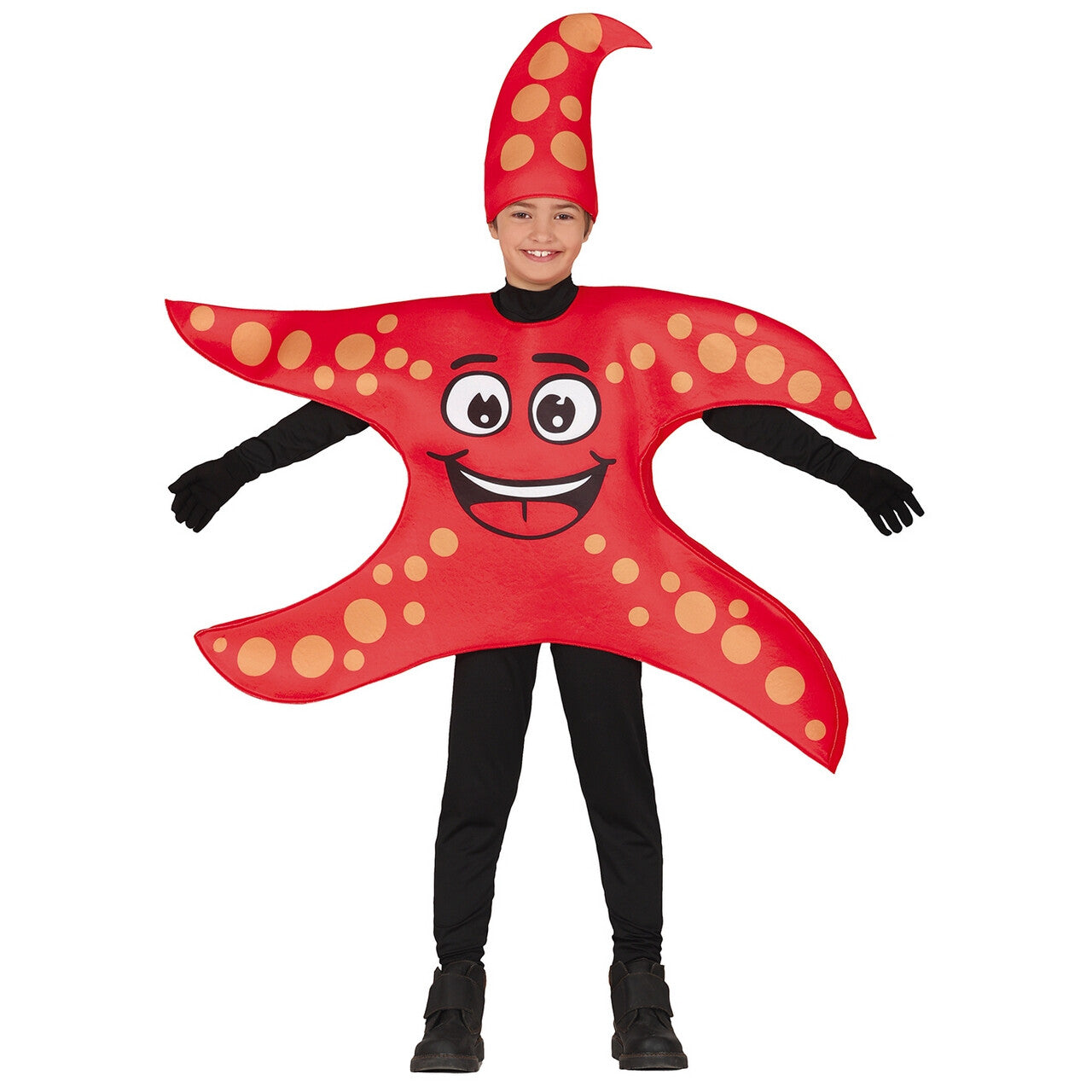 Op deze afbeelding zie je een Kostuums, van het merk Guirca. Rode Zeester Kind Kostuum