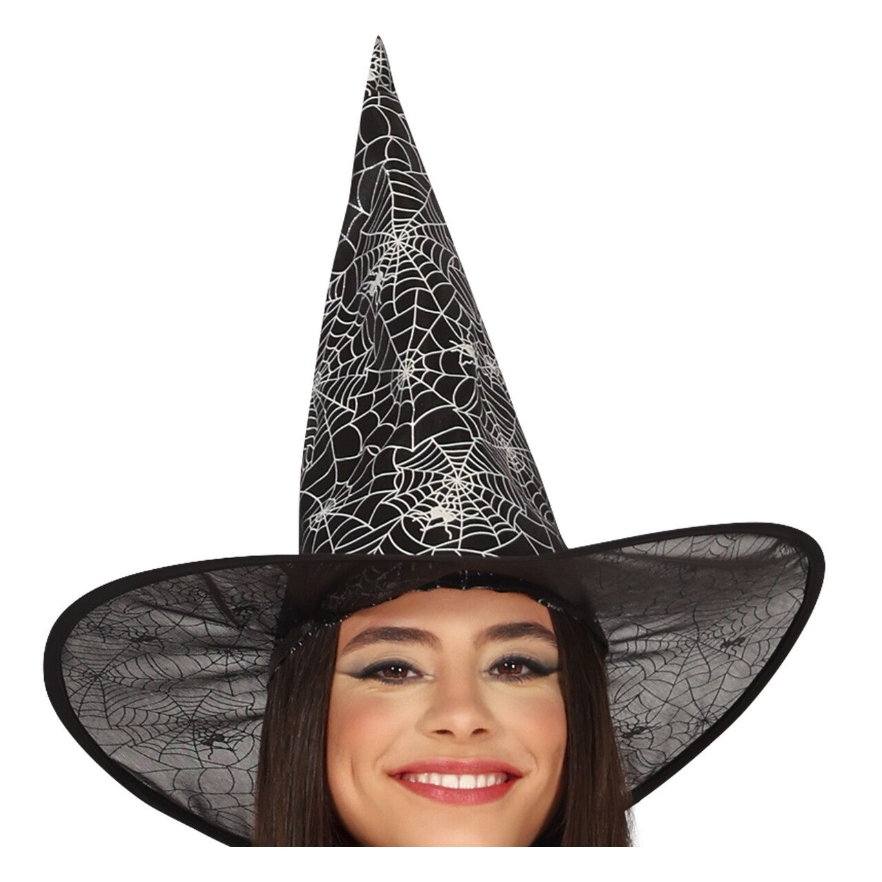 Op deze afbeelding zie je een Kostuums, van het merk Guirca. Zilveren Spinnen Vriendin Heks Vrouw Kostuum