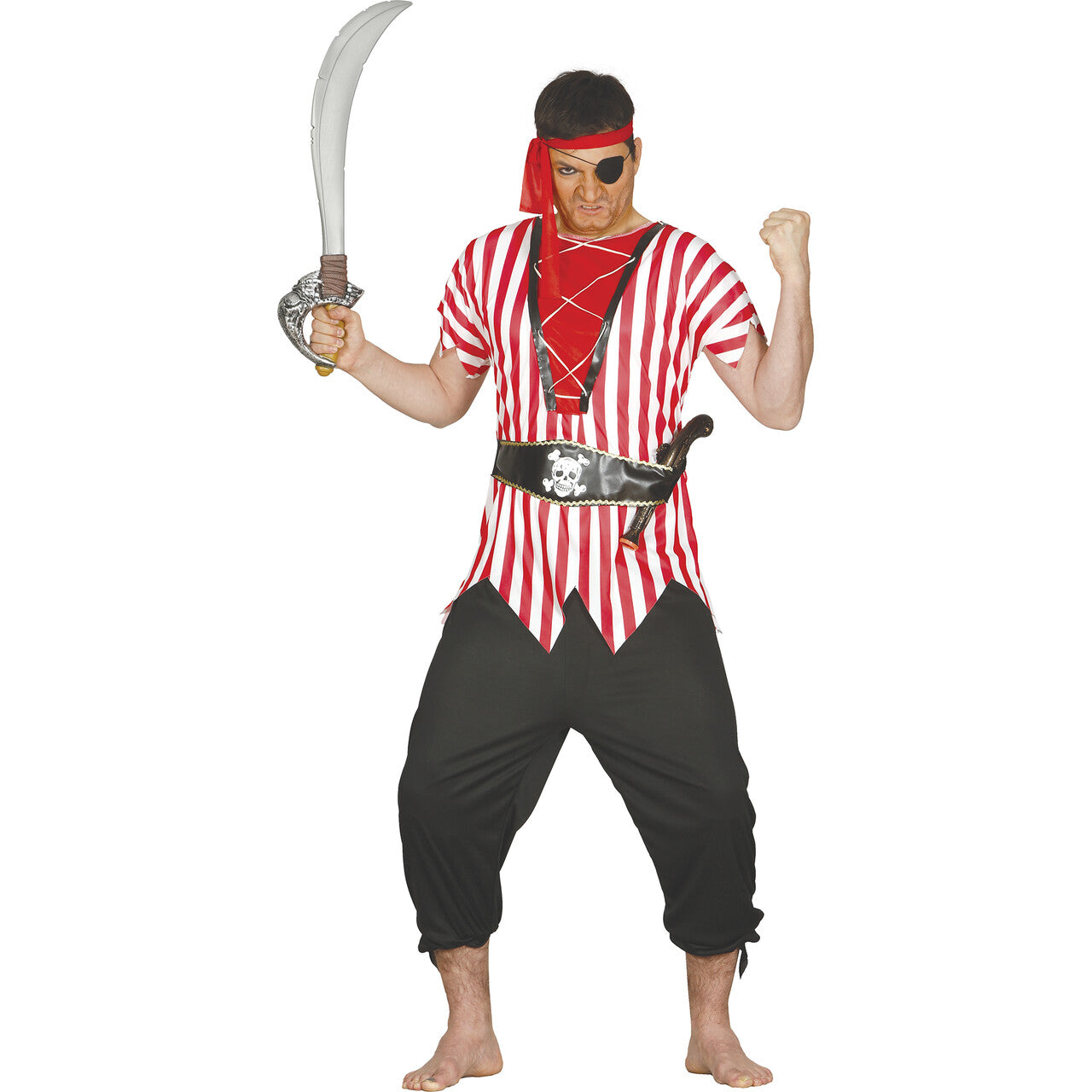 Op deze afbeelding zie je een Kostuums, van het merk Guirca. Aangespoelde Piraat Schipbreuk Man Kostuum