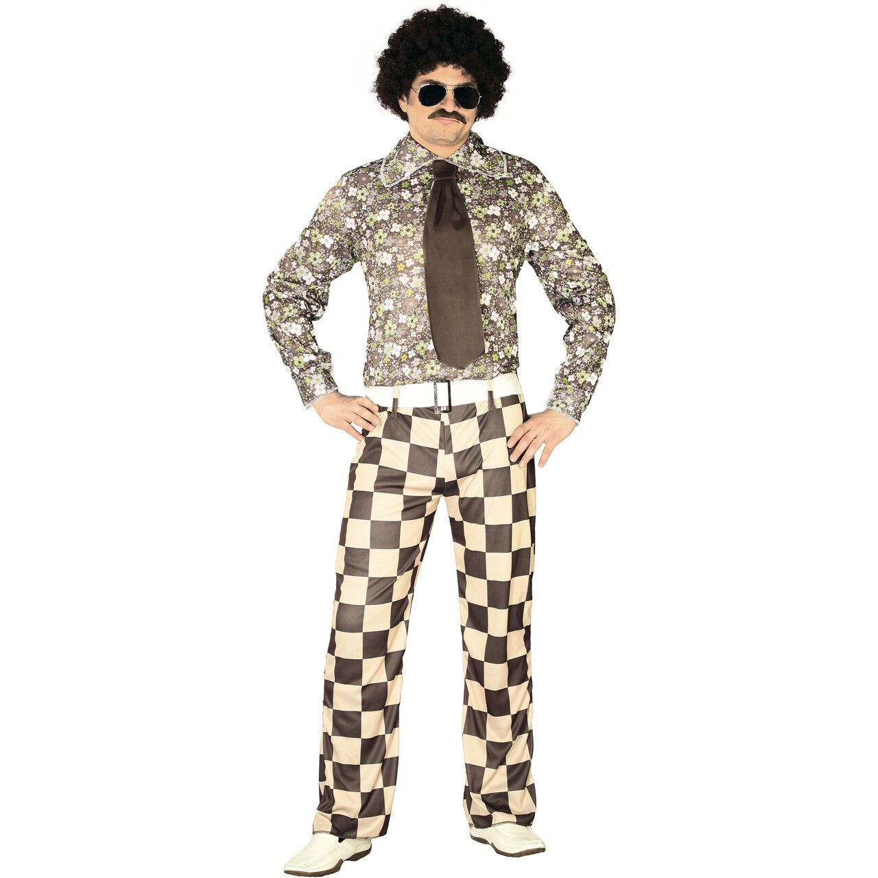 Op deze afbeelding zie je een Kostuums, van het merk Guirca. 70s Retro Groove Brady Man Kostuum