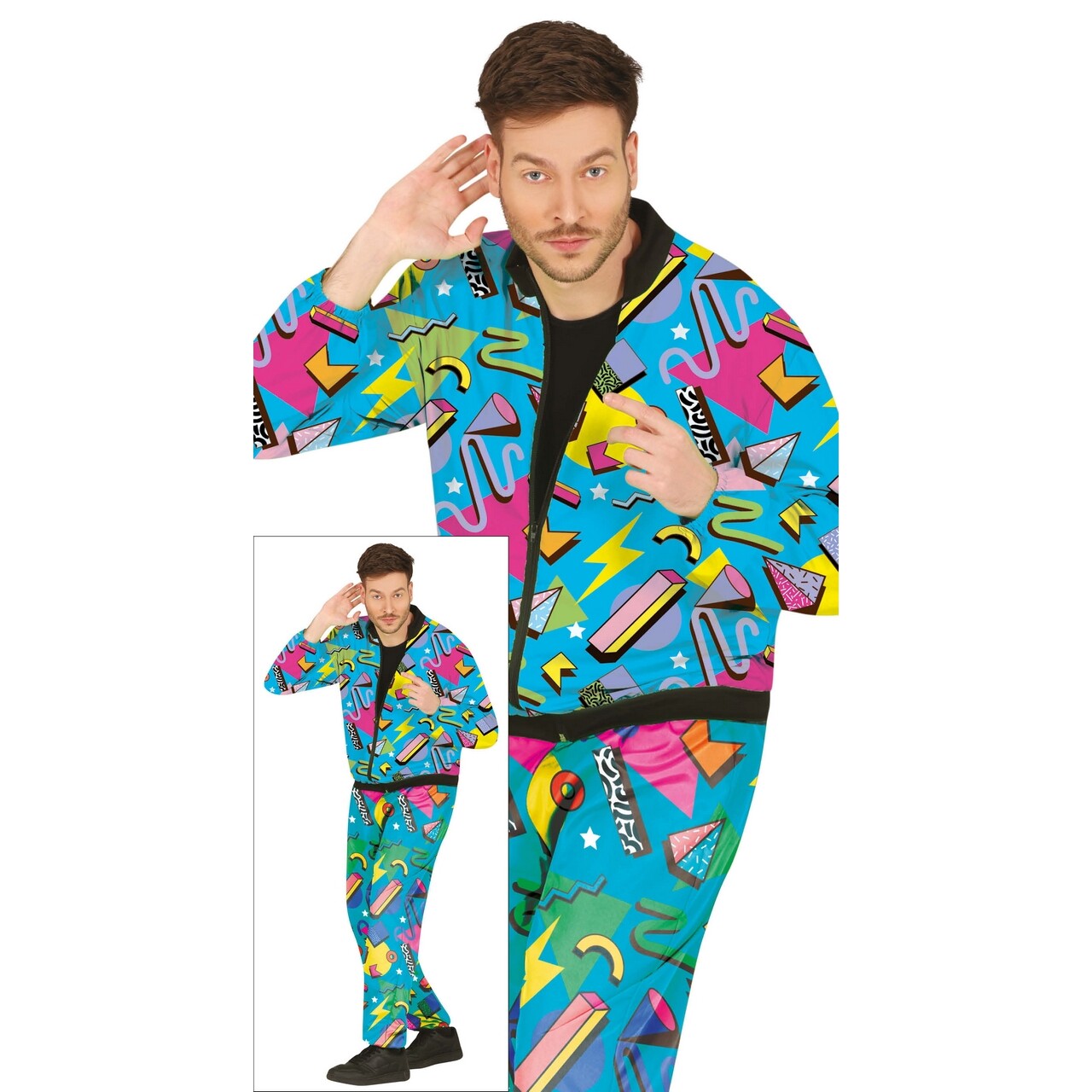 Op deze afbeelding zie je een Kostuums, van het merk Guirca. Fresh Jaren 80 Trainingspak Willy Kostuum