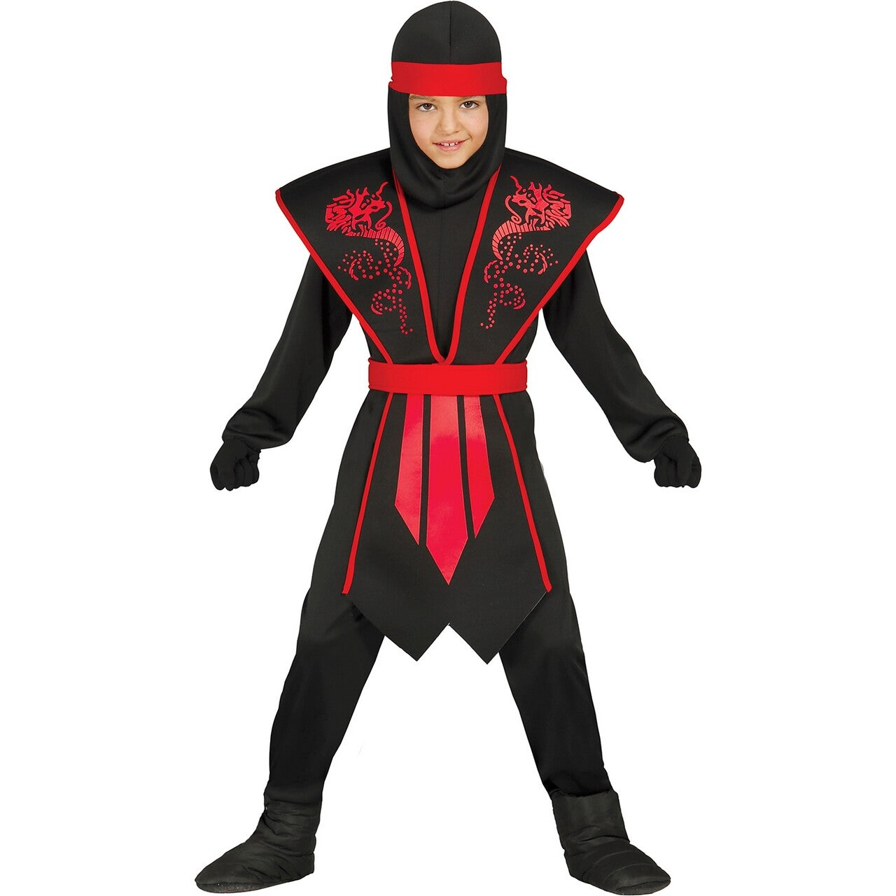 Op deze afbeelding zie je een Kostuums, van het merk Guirca. Schaduw Draken Ninja Kind Kostuum